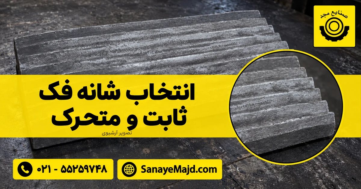 تصویر آرشیوی شانه فک متحرک صنایع مجد برای راهنمای انتخاب شانه فک