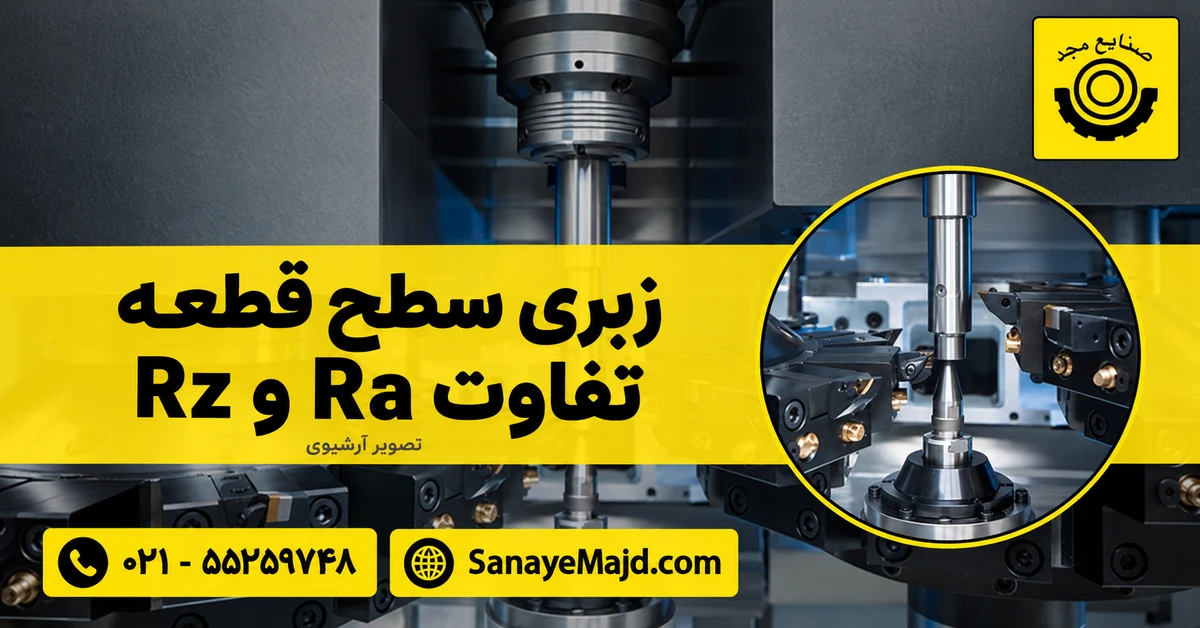 تصویر آرشیوی ماشین‌کاری صنایع مجد برای راهنمای تفاوت Ra و Rz در زبری سطح قطعه